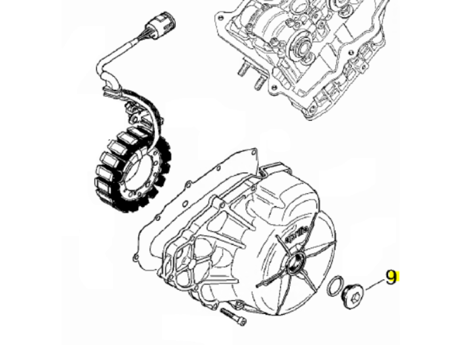 Aluminum Stator Cover Plug for V60 Engine