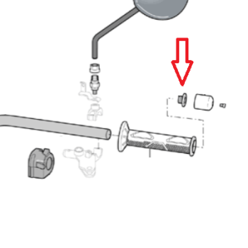 Aprilia Bar End Adapter AP8121520