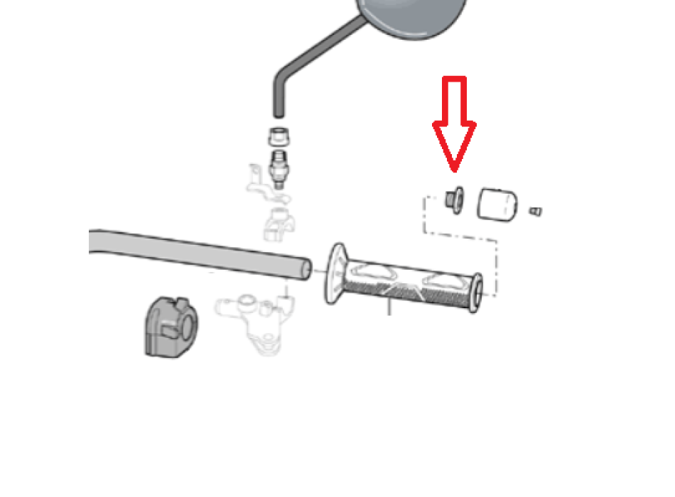 Aprilia Bar End Adapter AP8121520