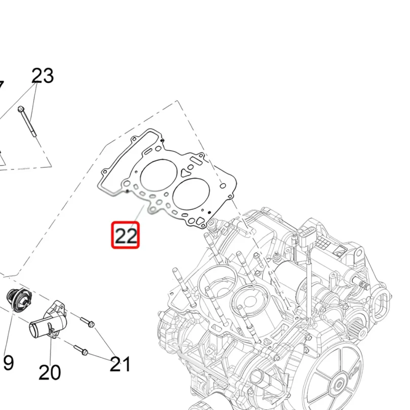 Aprilia Cylinder Head Gasket 1A024543R For RS/Tuono 457 (EU 2024-2026 | USA 2025-2027)
