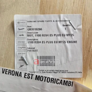 Aprilia Engine CM3016266 For RSV4 And Tuono V4 E5+ From 2025 (USA From 2026)