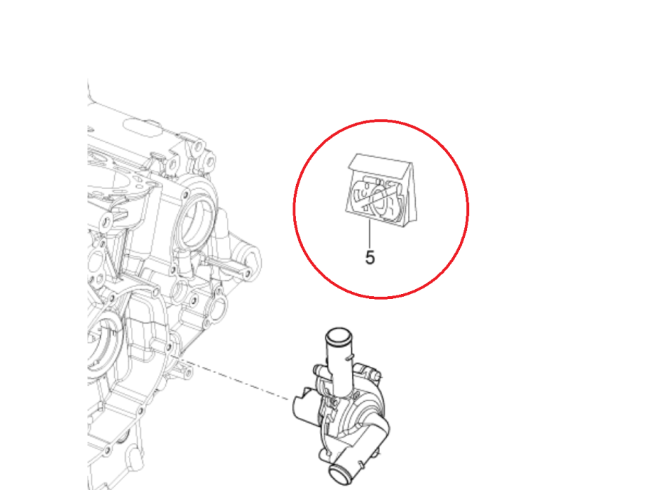 Aprilia water pump O-ring kit part no. 893968 for RSV4 and Tuono V4