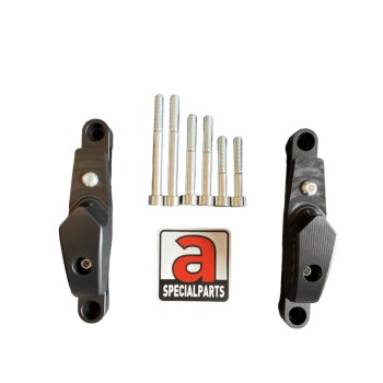 Black Flyhammer Frame Sliders For Rsv4 2009-2020 And all Tuono V4
