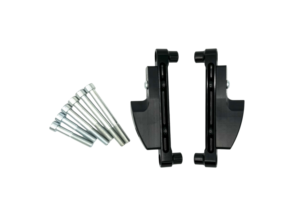 Black Flyhammer Frame Sliders For Rsv4 2009-2020 And all Tuono V4