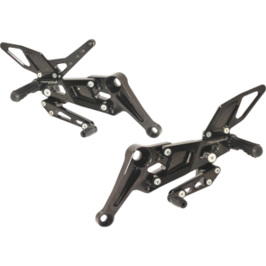 Black Racingbike Rearsets A105FN for Aprilia RS/Tuono 660