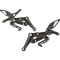 Pedane nere Racingbike per RS/Tuono 660 con poggiapiedi fisso - A105FN