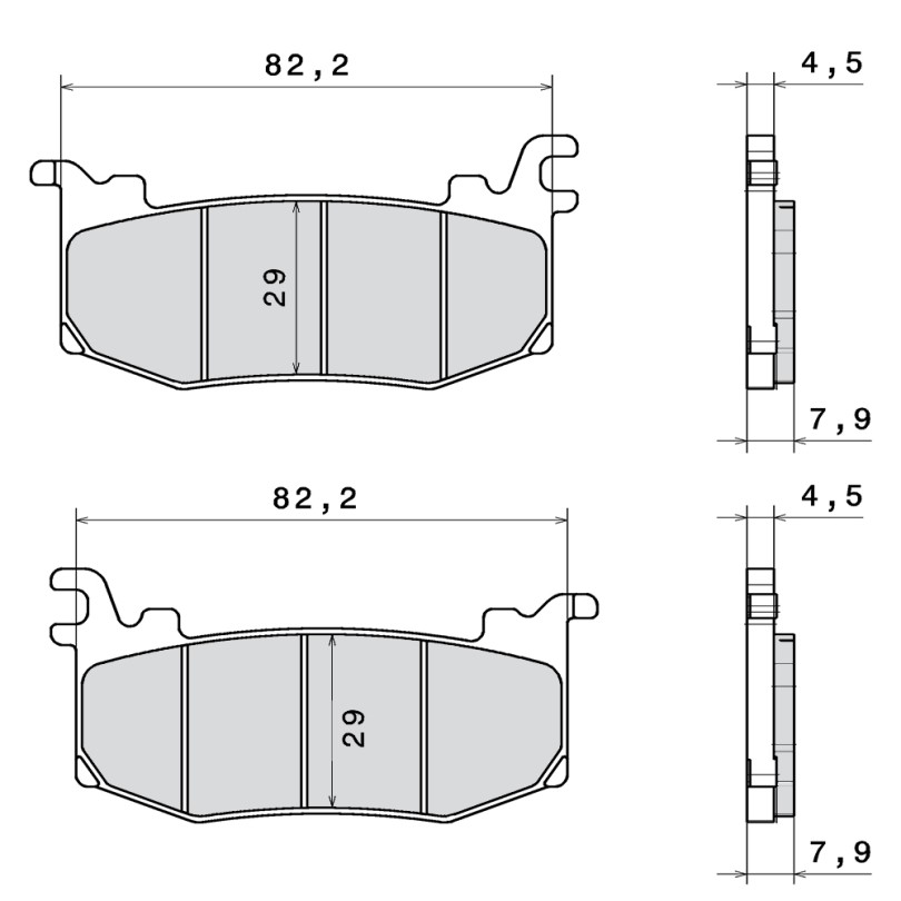 Brembo Z04 Brake Pads part no. 107A48616 - M588Z04 for HYPURE calipers