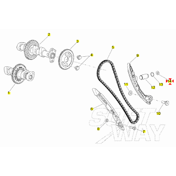 Chain Tensioner Washer 15x6x2 Stanyl B045476
