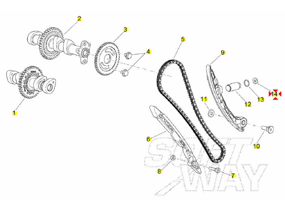 Chain Tensioner Washer 15x6x2 Stanyl B045476