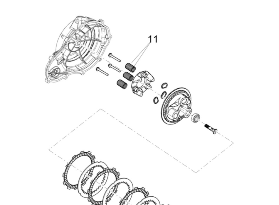 Clutch Spring part no. 1A018698 for Aprilia 660 cc engines
