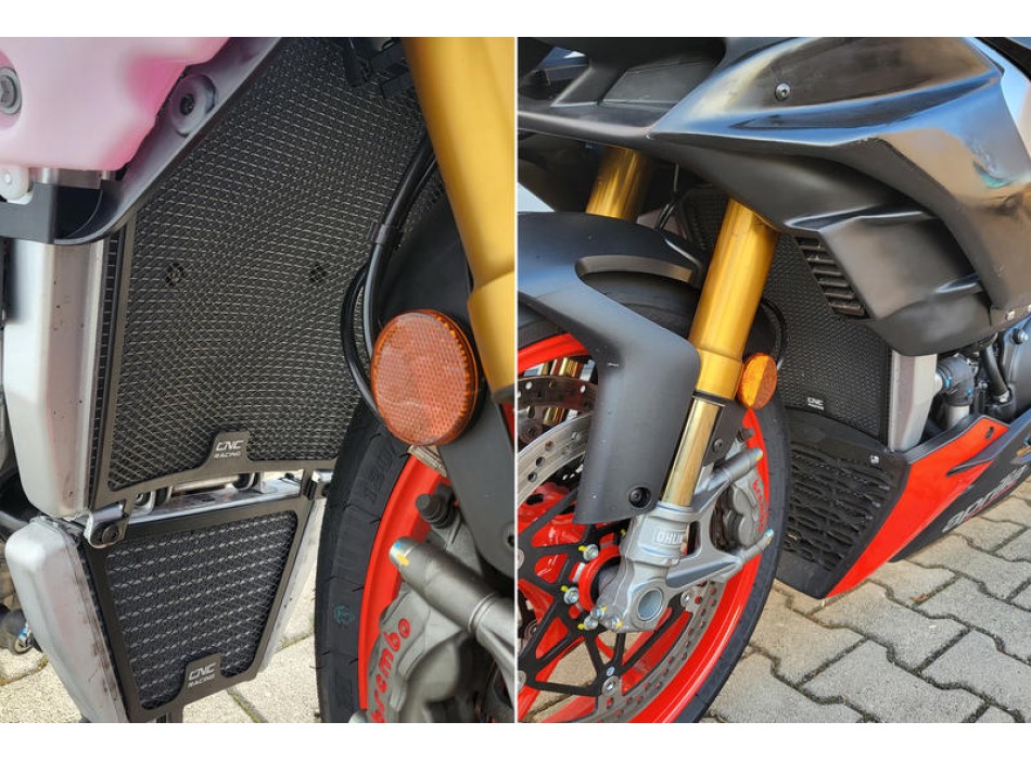 Cnc Racing Radiator Guard part no. RA001B for Rsv4 - Tuono V4