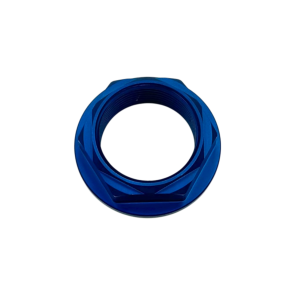 Dado Ruota Anteriore In Ergal 7075 Per V4 V2 Anodizzato Blu