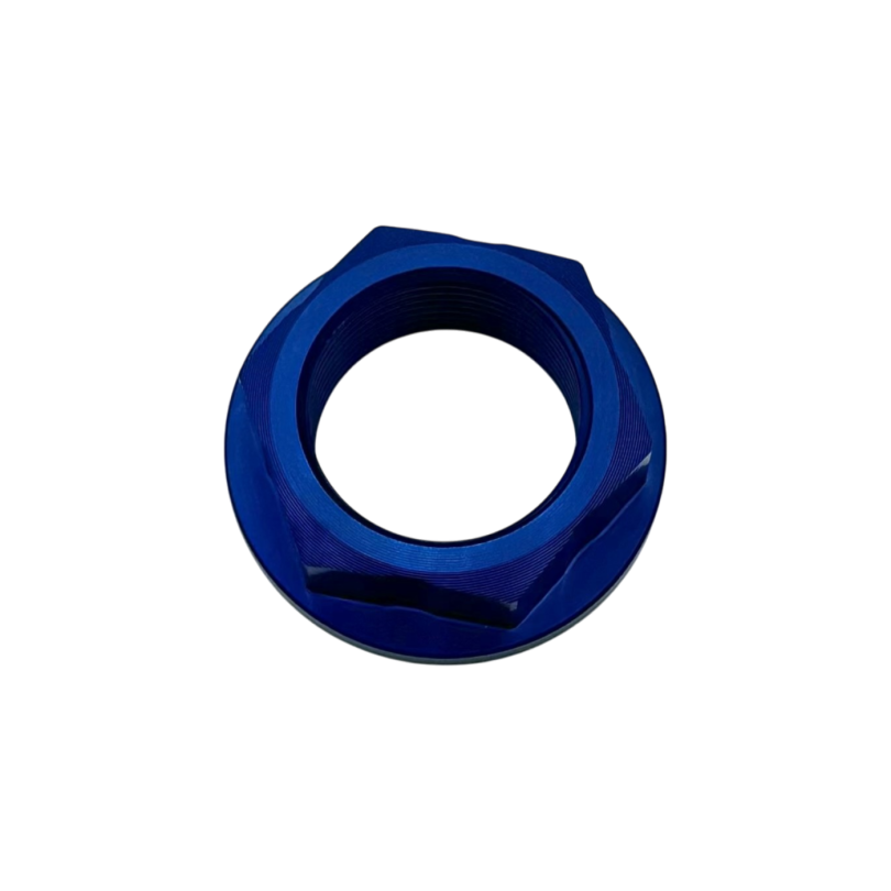Dado Ruota Posteriore In Ergal 7075 Per V4 V2 Anodizzato Blu