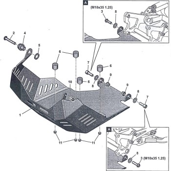 Engine Guard 2S002407 for Aprilia Tuareg 660 E5 plus