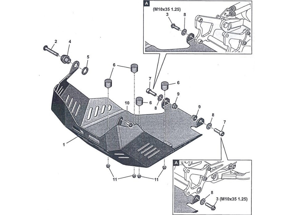 Engine Guard 2S002407 for Aprilia Tuareg 660 E5 plus