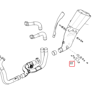 Exhaust mounting Bracket RSV4 Aprilia 858906