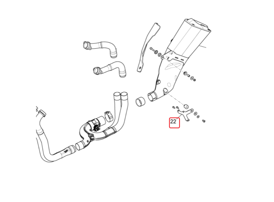 Exhaust mounting Bracket RSV4 Aprilia 858906