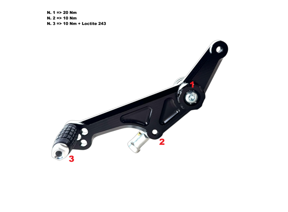 Flyhammer normal and GP shift lever for RS660 - Tuono 660 Black