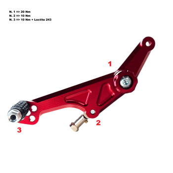 Flyhammer normal and GP shift lever for RS660 - Tuono 660 Red