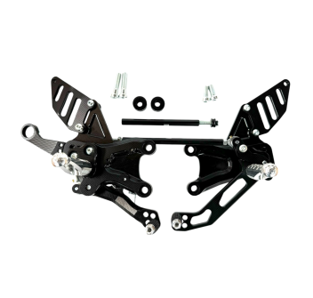 FlyHammer Rearset For Rsv4 Tuono V4 2017-2025 Black Anodized