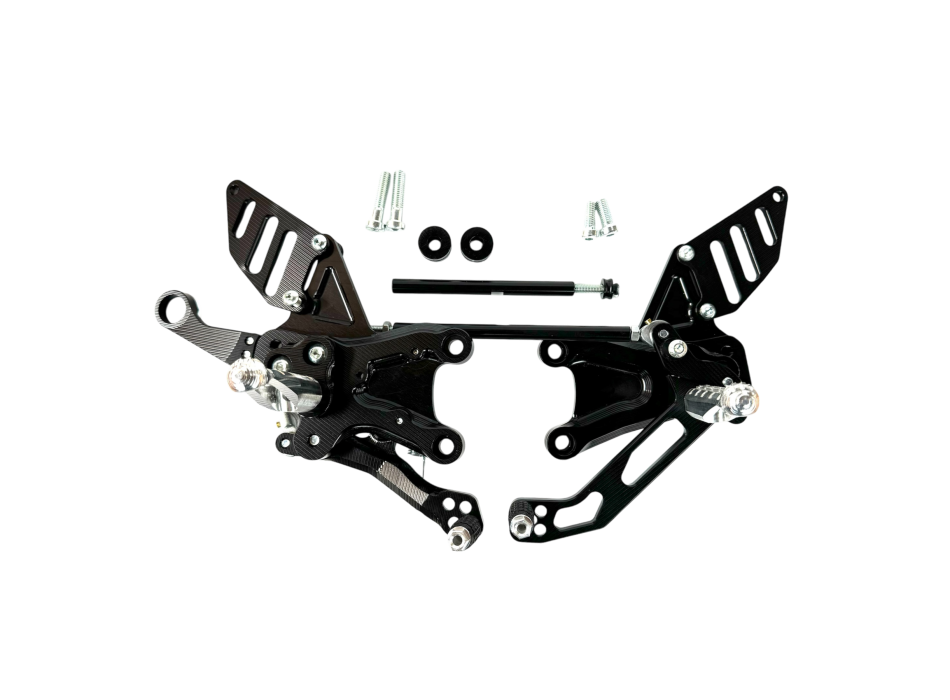 FlyHammer Rearset For Rsv4 Tuono V4 2017-2025 Black Anodized