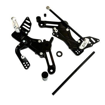 FlyHammer Rearsets For Rs457 Black Anodized