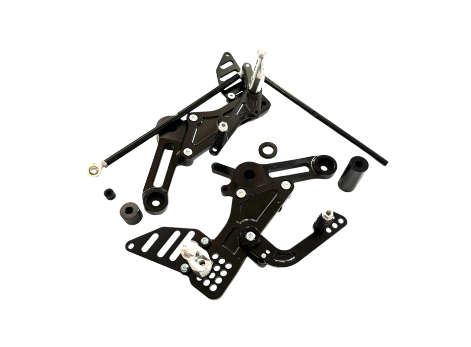 FlyHammer Rearsets For Rs457 Black Anodized