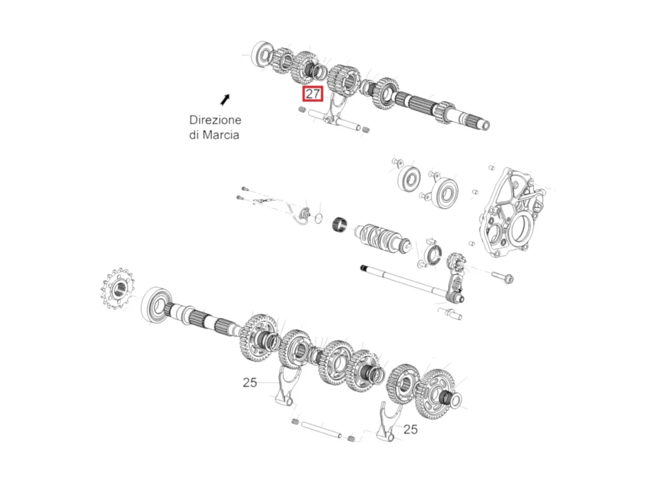 Forcella Cambio Aprilia TUONO V4 85252R