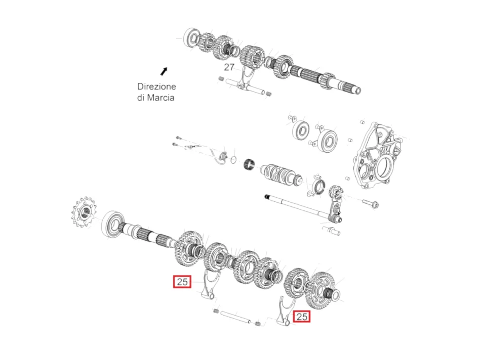 Forcella Cambio Aprilia TUONO V4 85253R