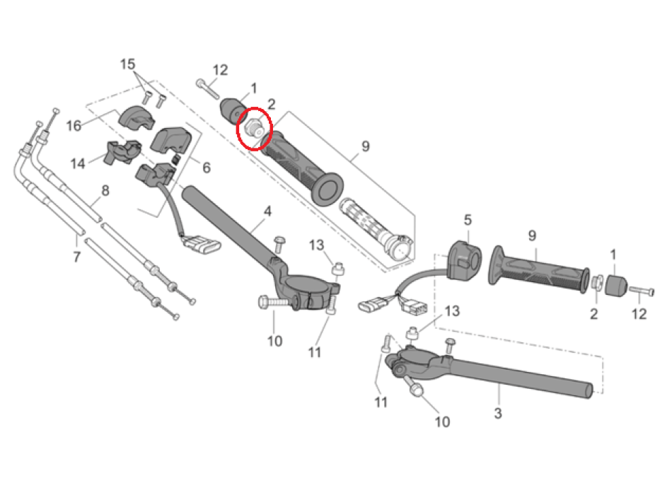 Front Brake Lever Protection Kit Aprilia Racing 2s001844