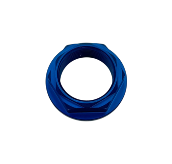 Front Wheel Nut In Blue Anodized Ergal 7075 For V4 V2