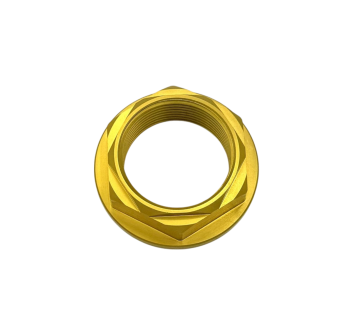 Front Wheel Nut In Gold Anodized Ergal 7075 For V4 V2
