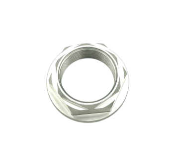Front Wheel Nut In Silver Anodized Ergal 7075 For V4 V2