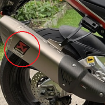 Genuine decal Aprilia 2B006315 by Akrapovic