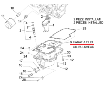 Intermediate Oil Pan Gasket Rsv4 2a000576