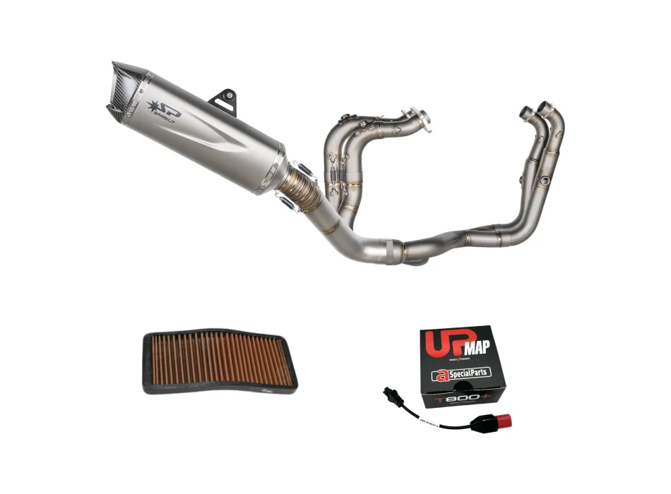 Kit Racing Stage 3 per RSV4 E5+ 2025 (USA 2026) con scarico Spark Forced, filtro aria e UpMap