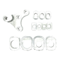 Kit supporti motore a 0 e pivot forcellone +/- 2,5mm