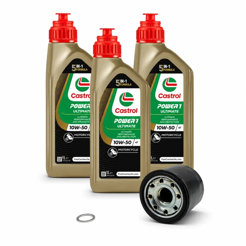 Kit tagliando 3 litri RS457 con Castrol Power1 Ultimate 10W50