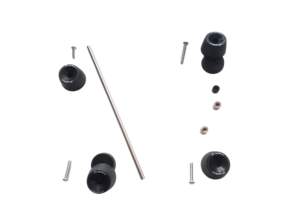 Lightech black front & rear axle sliders WAPAP402NER for Rs660 - Tuono 660