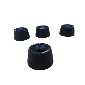 Lightech black wheel axle sliders WAPAP403 for Rsv4 and Tuono V4 from 2022