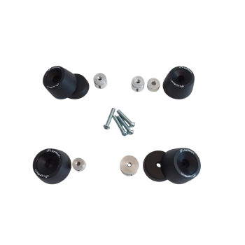 Lightech black wheel axle sliders WAPAP403 for Rsv4 and Tuono V4 from 2022