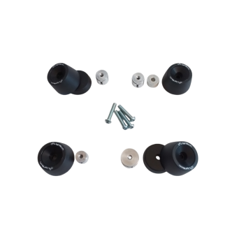 Lightech black wheel axle sliders WAPAP403 for Rsv4 and Tuono V4 from 2022