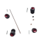 Protezione perni ruota Lightech rossi WAPAP402ROS per Rs660 - Tuono 660