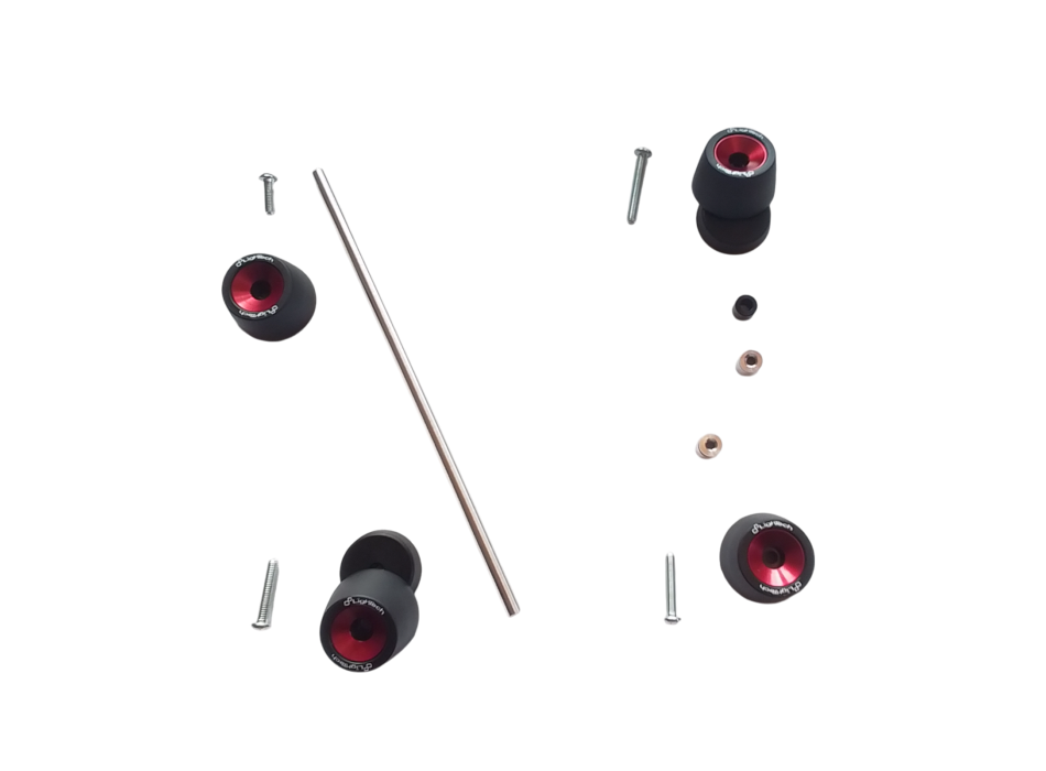 Lightech red front & rear axle sliders WAPAP402ROS for Rs660 – Tuono 660