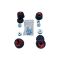 protezioni perni ruota Lightech rossi WAPAP401ROS per rsv4 - Tuono V4 - Dorsoduro - Shiver