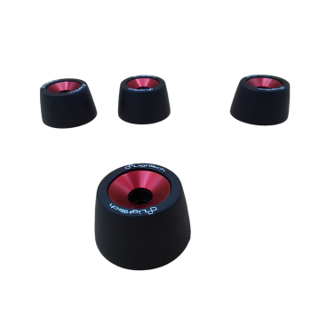 Lightech red wheel axle sliders WAPAP403 for Rsv4 and Tuono V4 from 2022