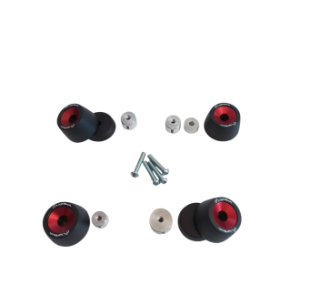 Lightech red wheel axle sliders WAPAP403 for Rsv4 and Tuono V4 from 2022