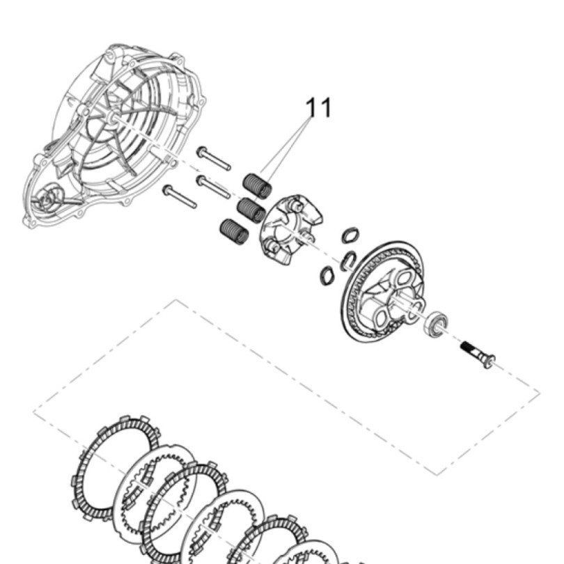 Molla frizione Aprilia art. 1A018698 per RS660, Tuono 660, Tuareg 660