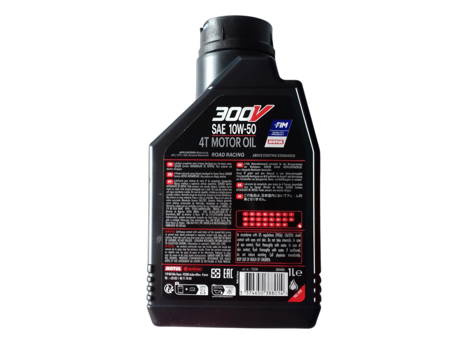 Motul 300V 10W50 - Engine oil Racing/Road for Motorcycle
