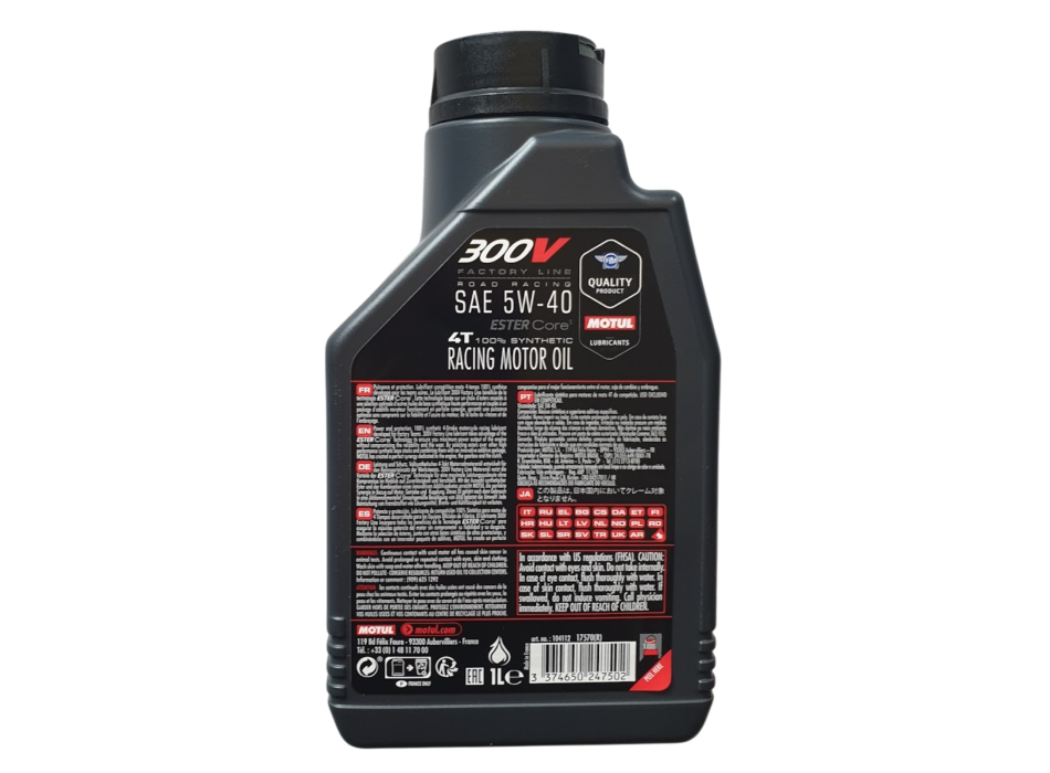 Motul 300V 5W40 100% Synthetic Engine Oil